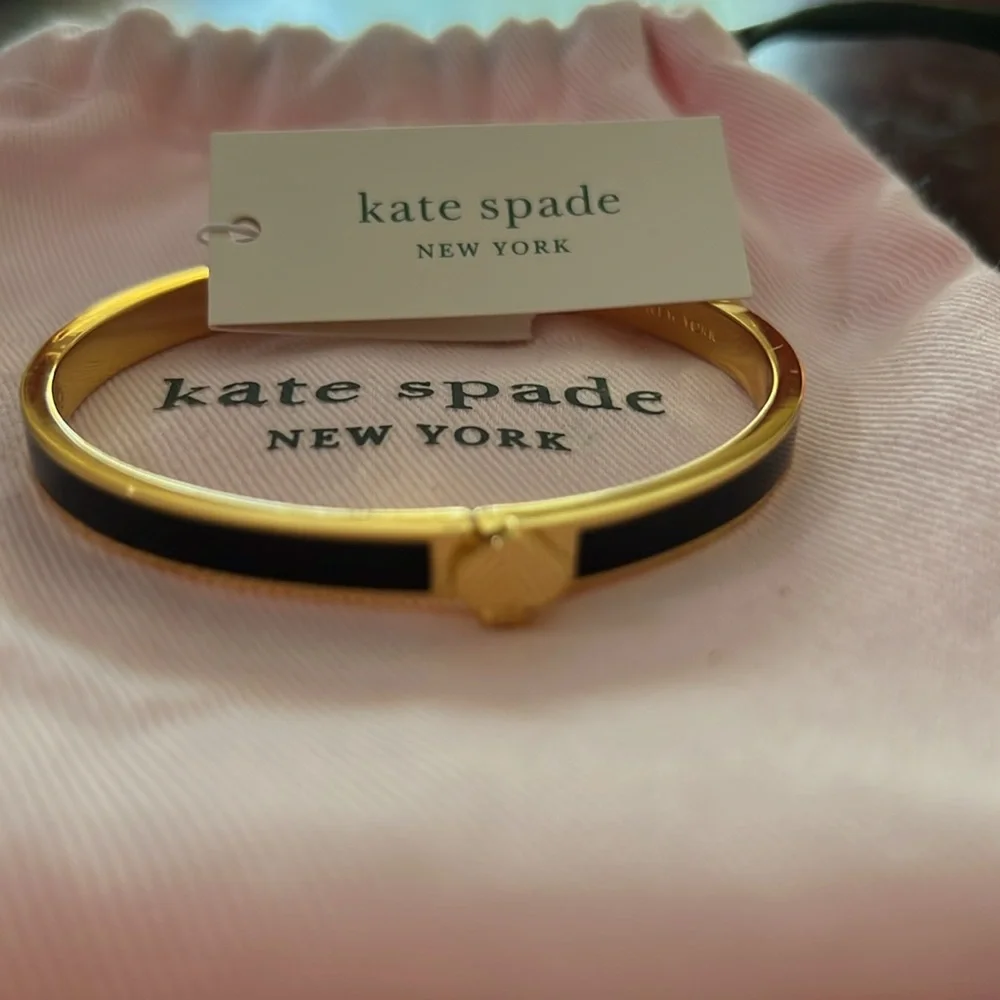 NWT Kate Spade Black and Gold Bracelet - Picture 3 of 4